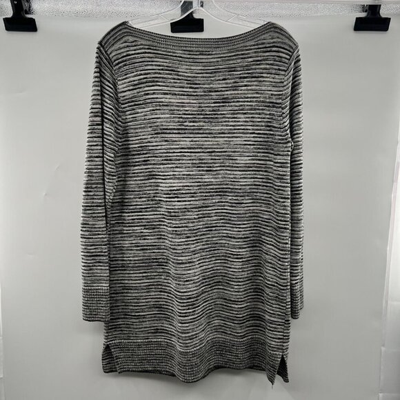 Eight Eight Eight Women's Boat Neck Mini Sweater Dress Striped Black/Multi M - Picture 7 of 8